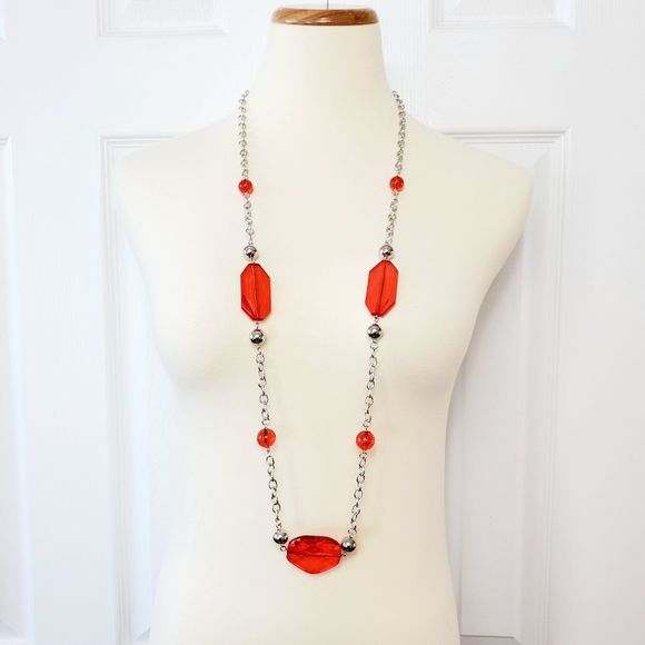 paparazzi Jewelry - 🌻 SALE Paparazzi Crystal Charm Red Long Necklace